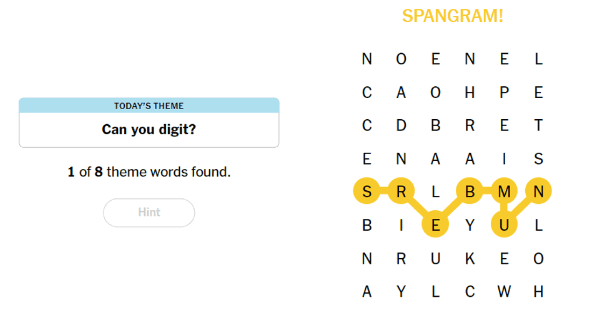 Spangram Puzzle Solution in NYT Strands Game